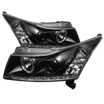 Chevy Cruze 11-14 Strålkastare Projektor - LED Halo -DRL - Svarta Spyder Auto